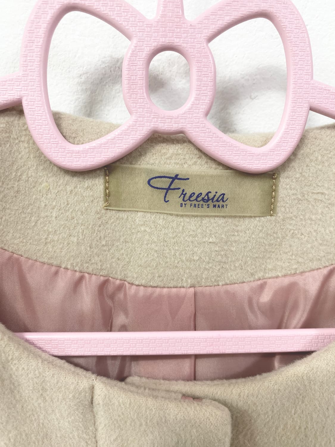 로걀 히메갸루 코리락쿠마 큐빅 베이지 핑크 코트 상품이미지9