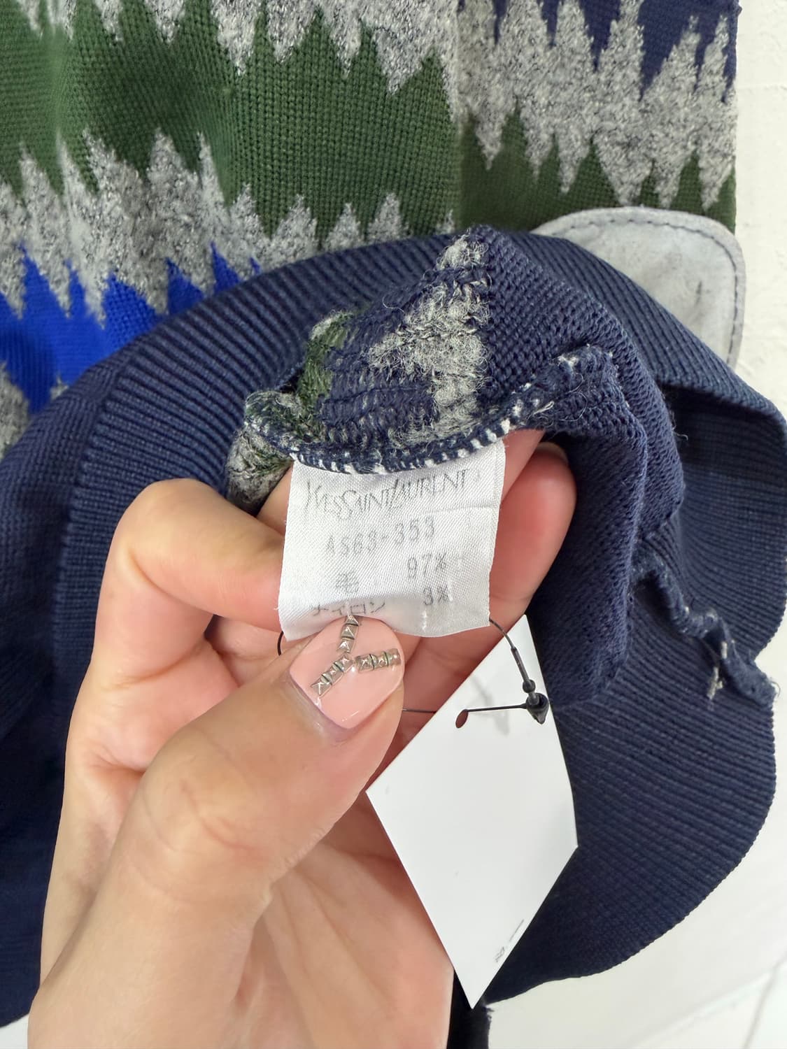 입생로랑 지오메트릭 패턴 니트 상품이미지5