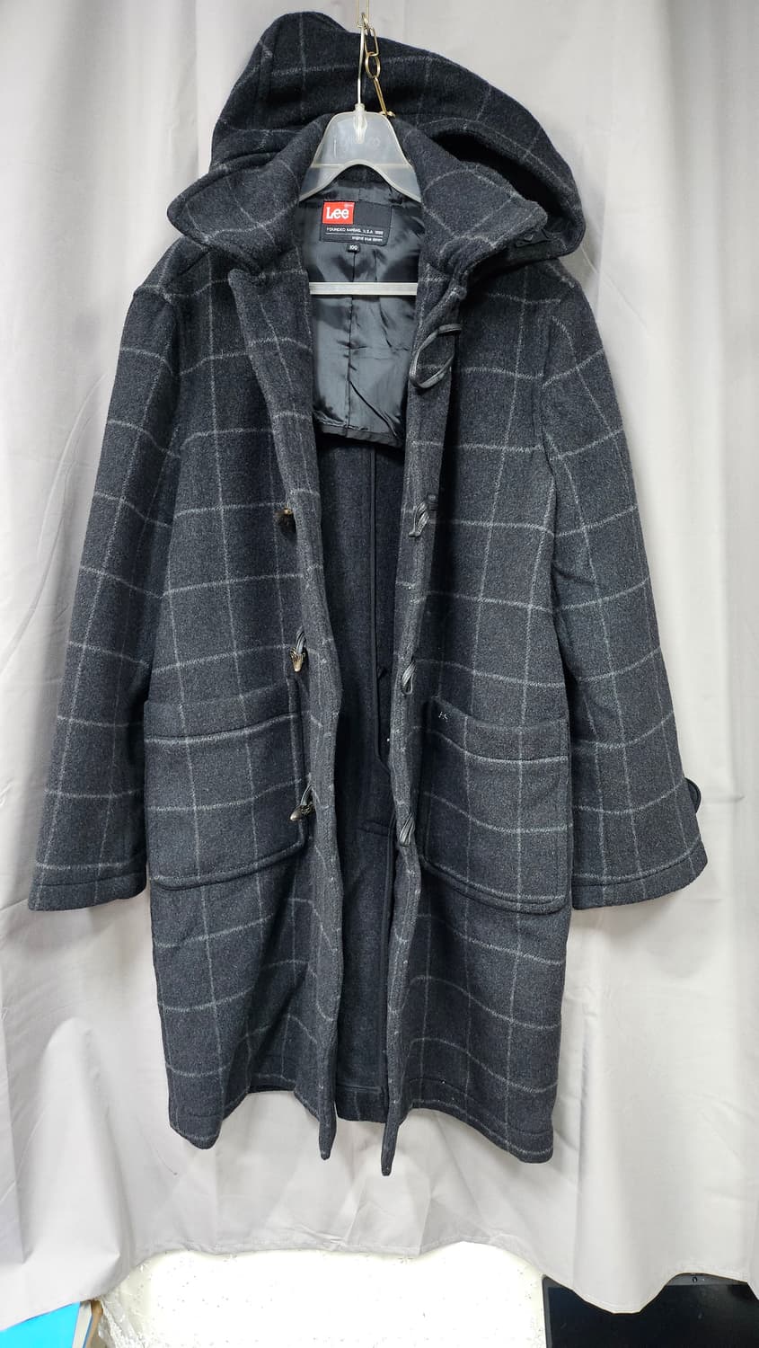 Lee  체크 모직 후드 떡볶이코트 100 상품이미지2