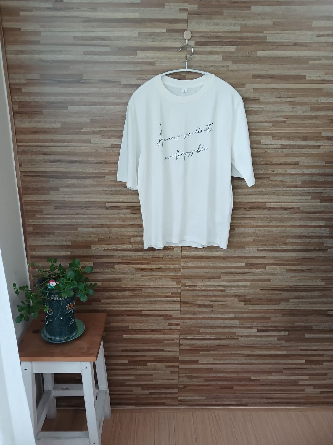 프랑스어 레터링 반팔티  상품이미지1