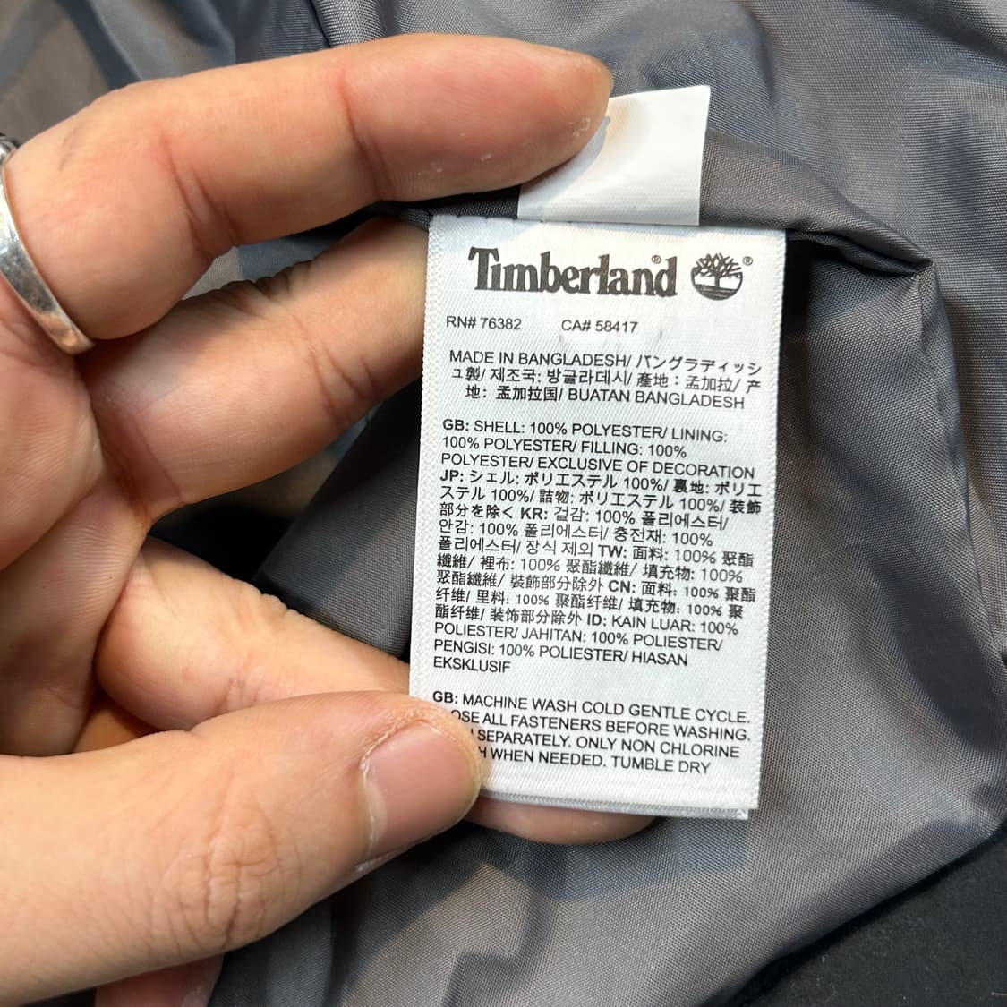 M) 팀버랜드 블랙 패딩 점퍼 상품이미지9