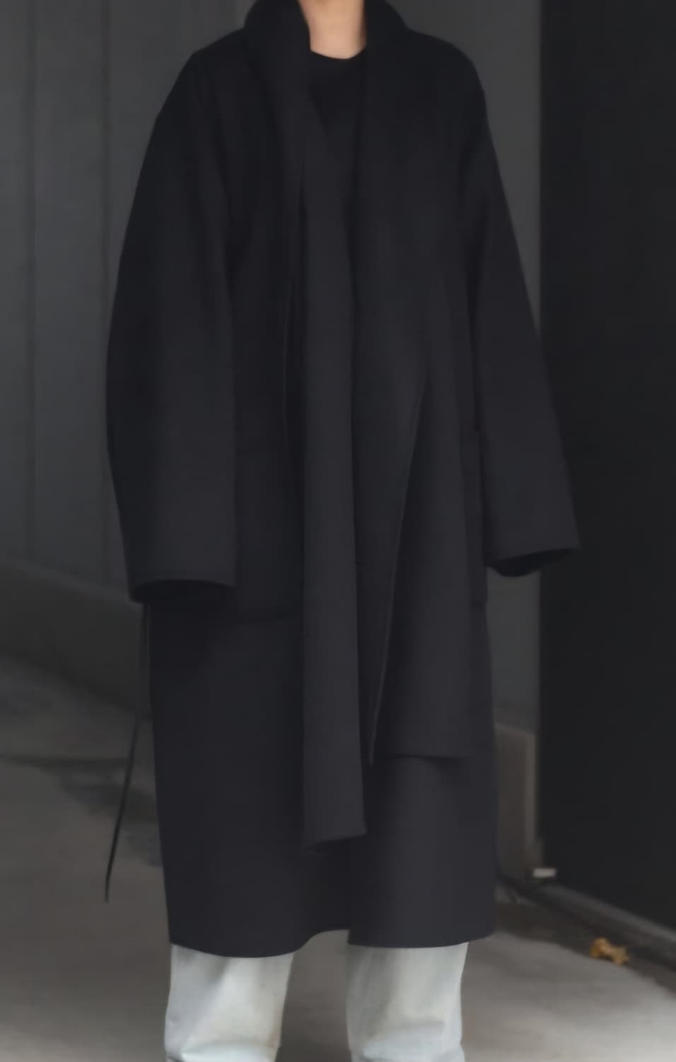 ssstein 슈타인 25ss 울 캐시미어 코트 블랙 상품이미지1