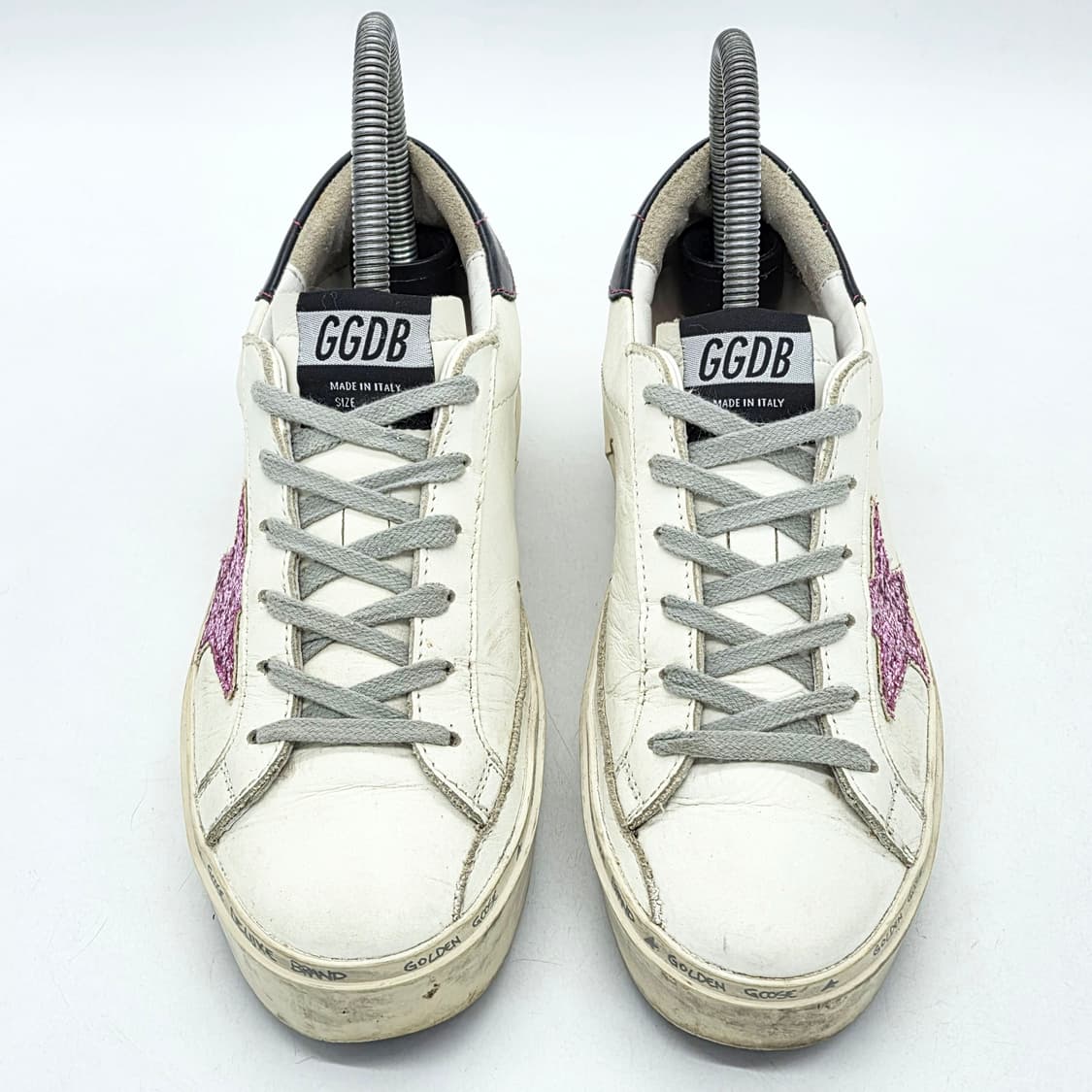 골든구스 우먼스 하이스타 화이트/핑크/블랙 (36) 상품이미지4