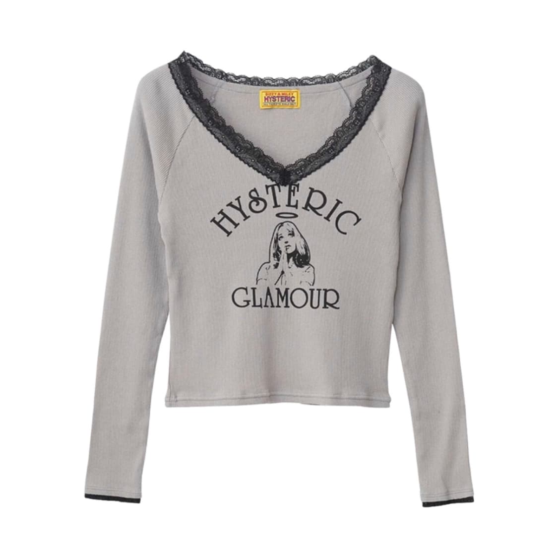 히스테릭 글래머 히스테릭 엔젤 숏 티셔츠 그레이 상품이미지1