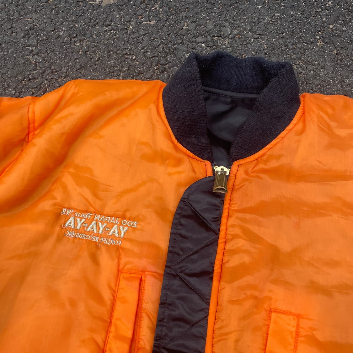 90s 일판 ZOO 92년 ya ya 한정판 리버시블 양면 항공잠바 XL 상품이미지8