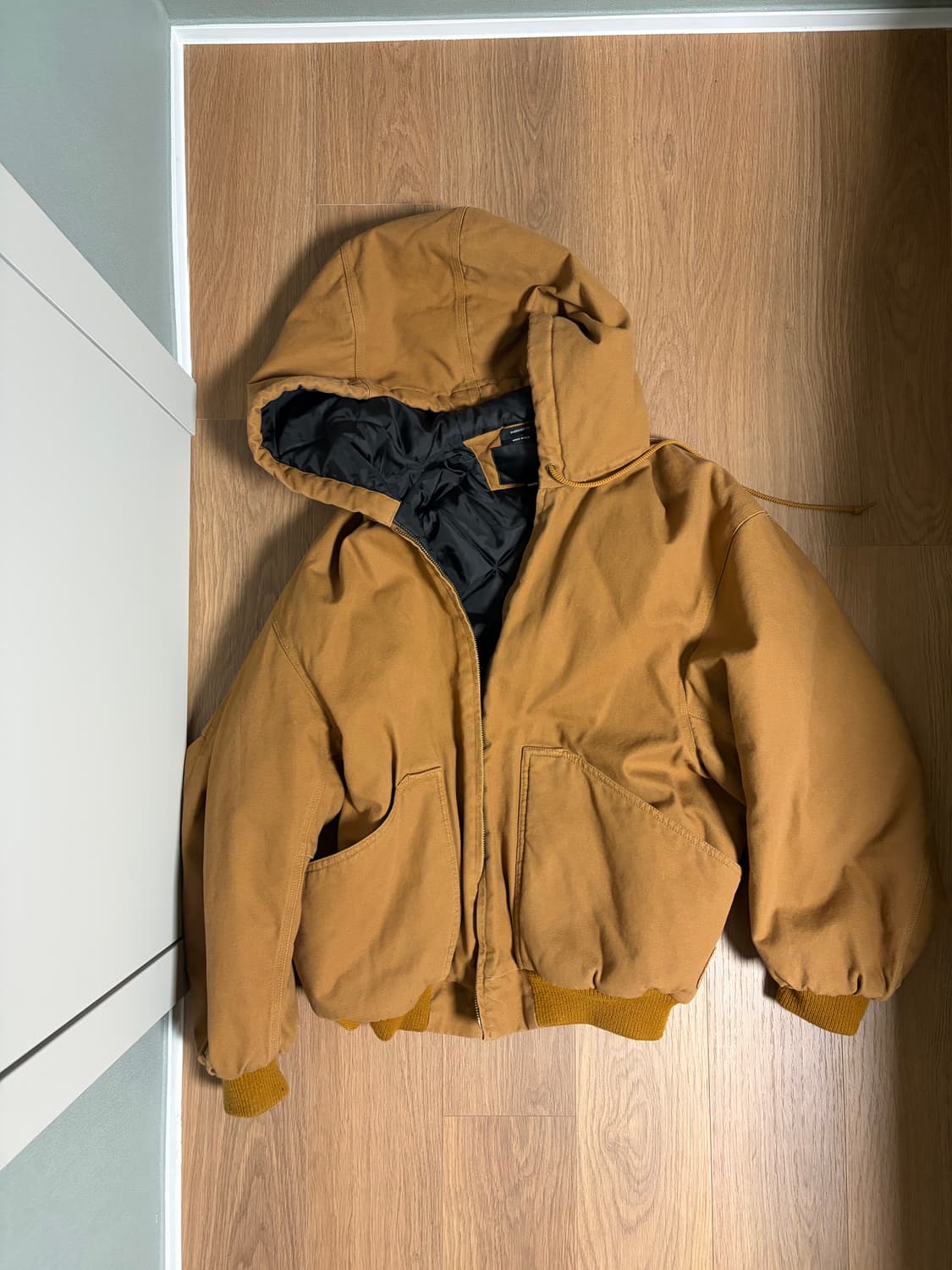 [M] R13 후드 봄버 탄컬러 상품이미지1