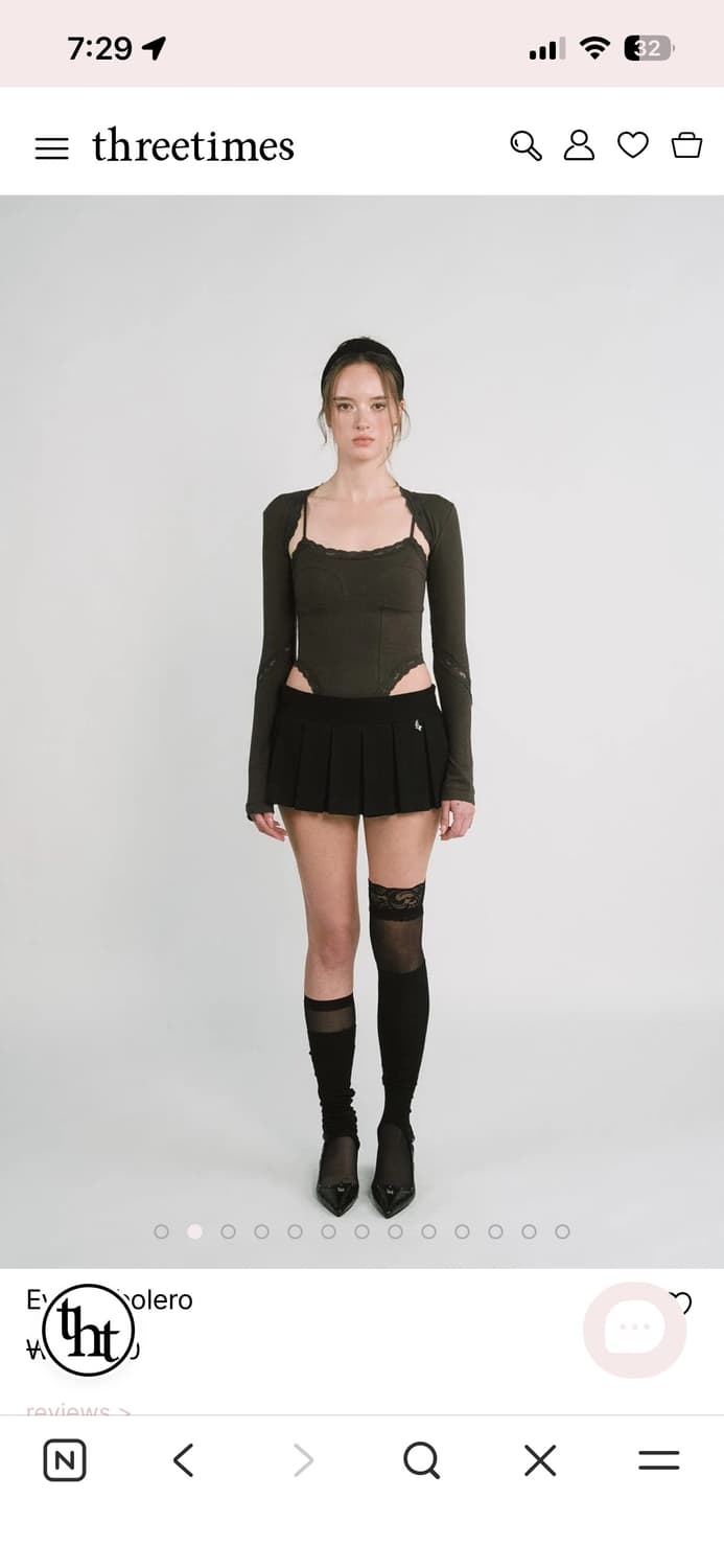 쓰리타임즈 에블린 Evelyn 탑 볼레로 세트 상품이미지3