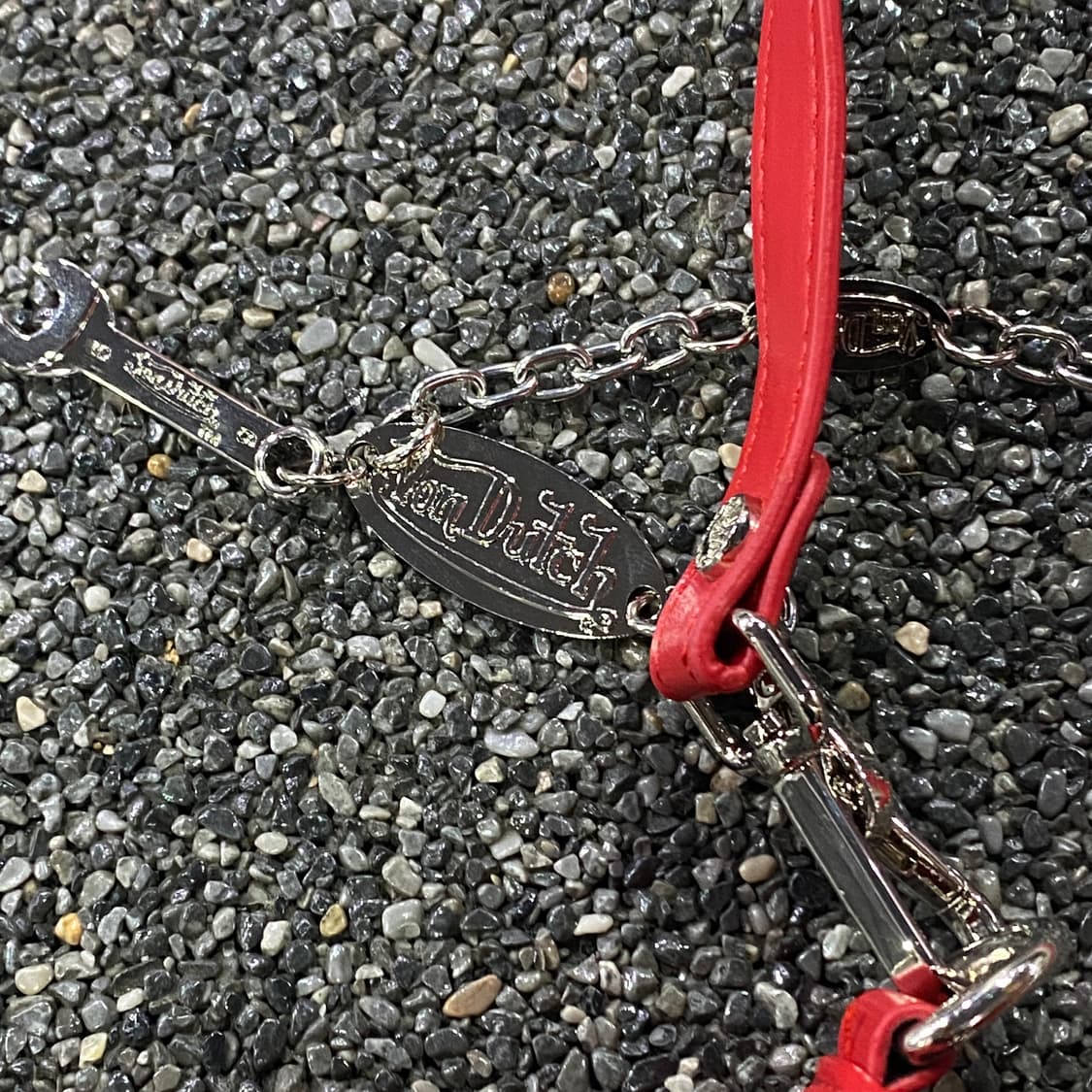 본더치 빅로고 벨벳 레드 숄더백 B3313 상품이미지2