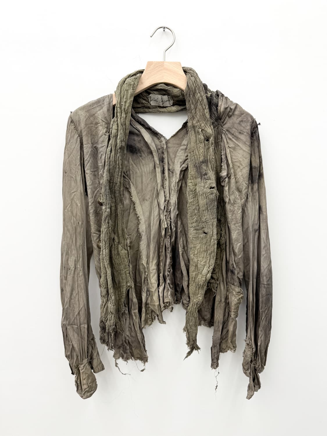 DRAPED BAMBOO SILK MUSLIN PLEATED JACKET 상품이미지4