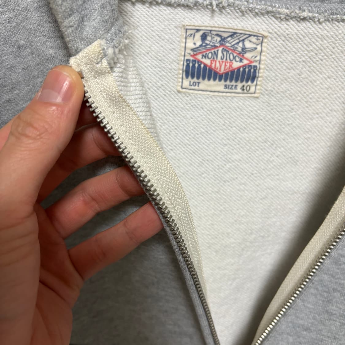 브론슨 논스탁 17.5 테리코튼 헤비 후드집업 / 그레이, 40(L) 상품이미지5