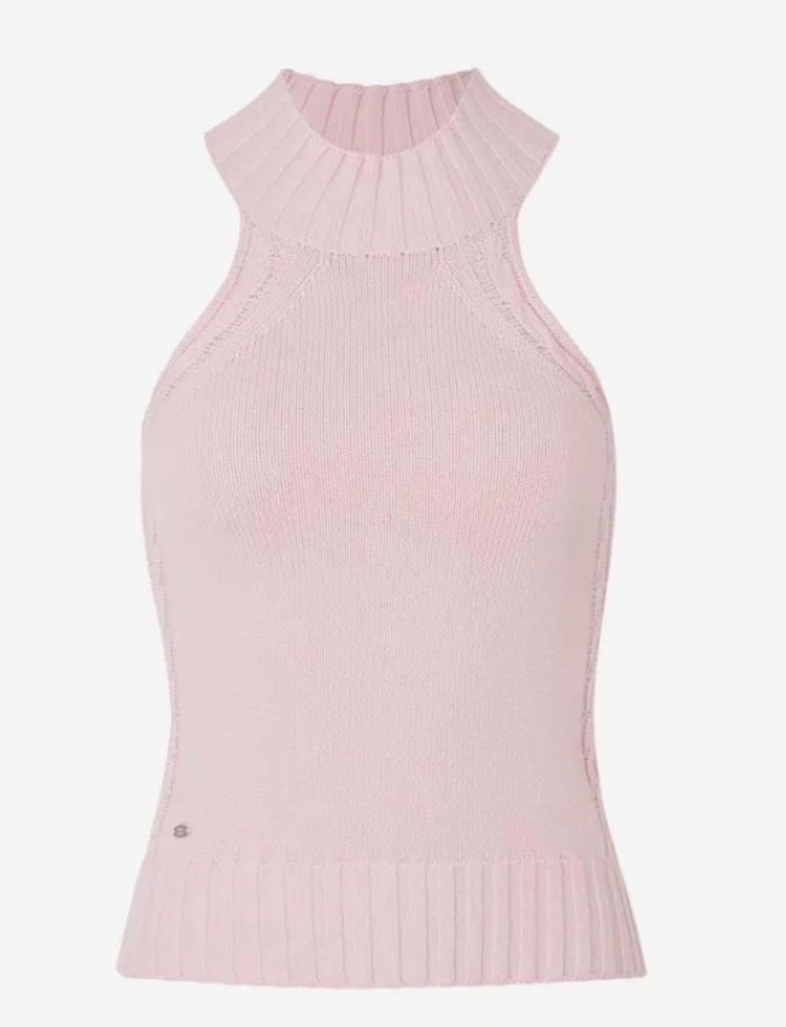  페일제이드 코튼 홀터넥 니트 탱크 탑 핑크 상품이미지1
