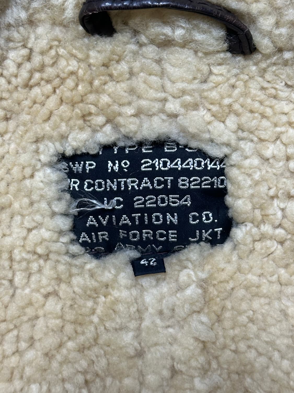 [AVIATION] B-3 무스탕 리얼레더 상품이미지2