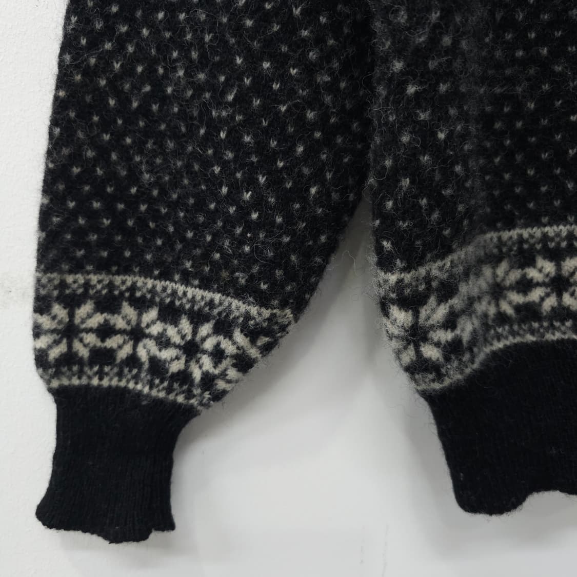 모 100% 블랙 노르딕 니트 상품이미지4