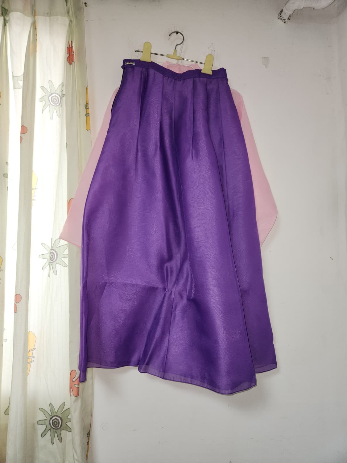 핑크 저고리 보라 치마 개량한복 세트66~77 상품이미지2