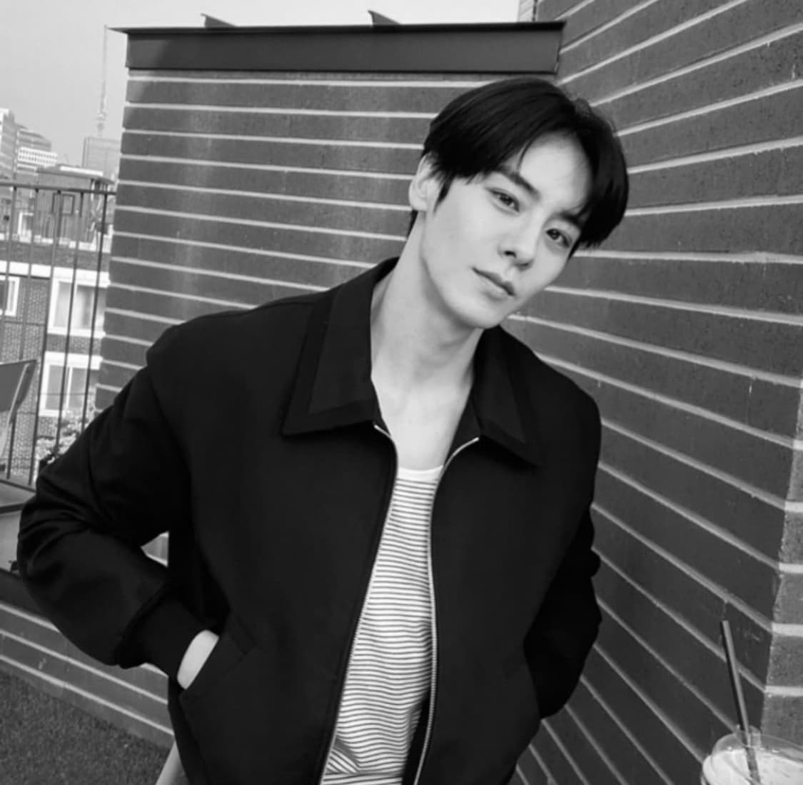 [M] 렉토 콘트라스트 칼라 디테일 코튼 블루종 바시티 점퍼 자켓 상품이미지4