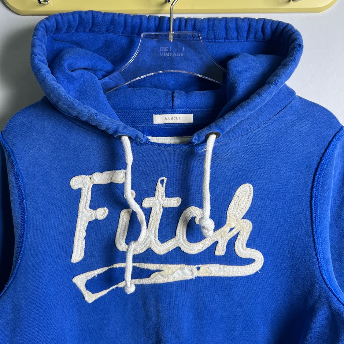 아베크롬비 빈티지 블루 데미지 후드티 S 상품이미지4