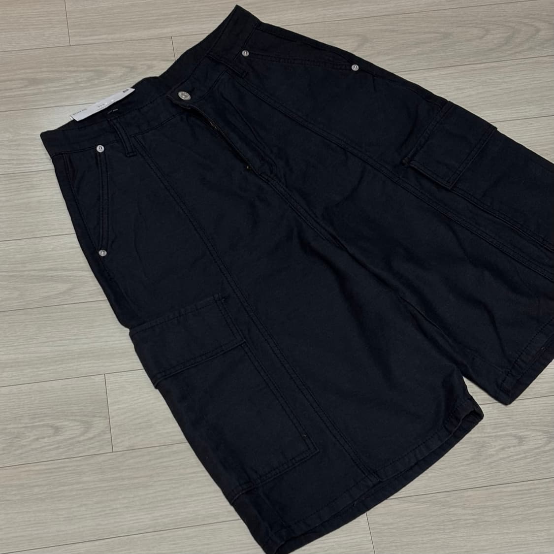 블랙 카고 반바지 상품이미지2