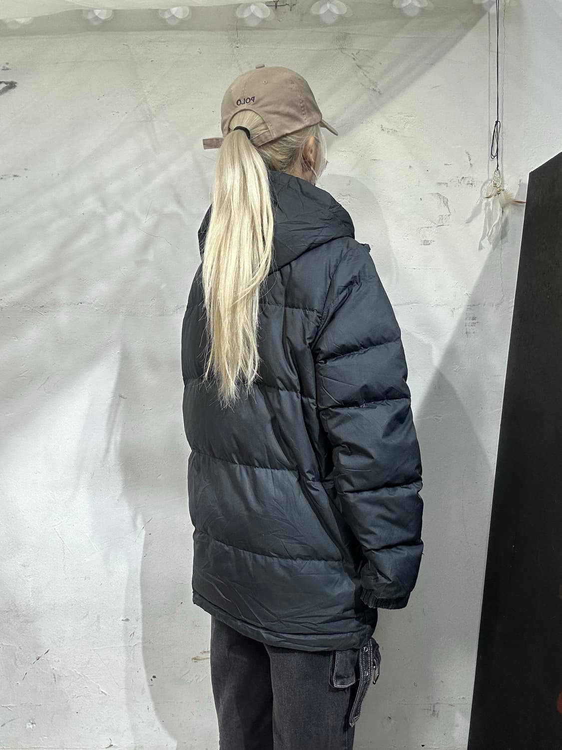 나이키 블랙 후드 패딩 점퍼 파카 M 상품이미지3