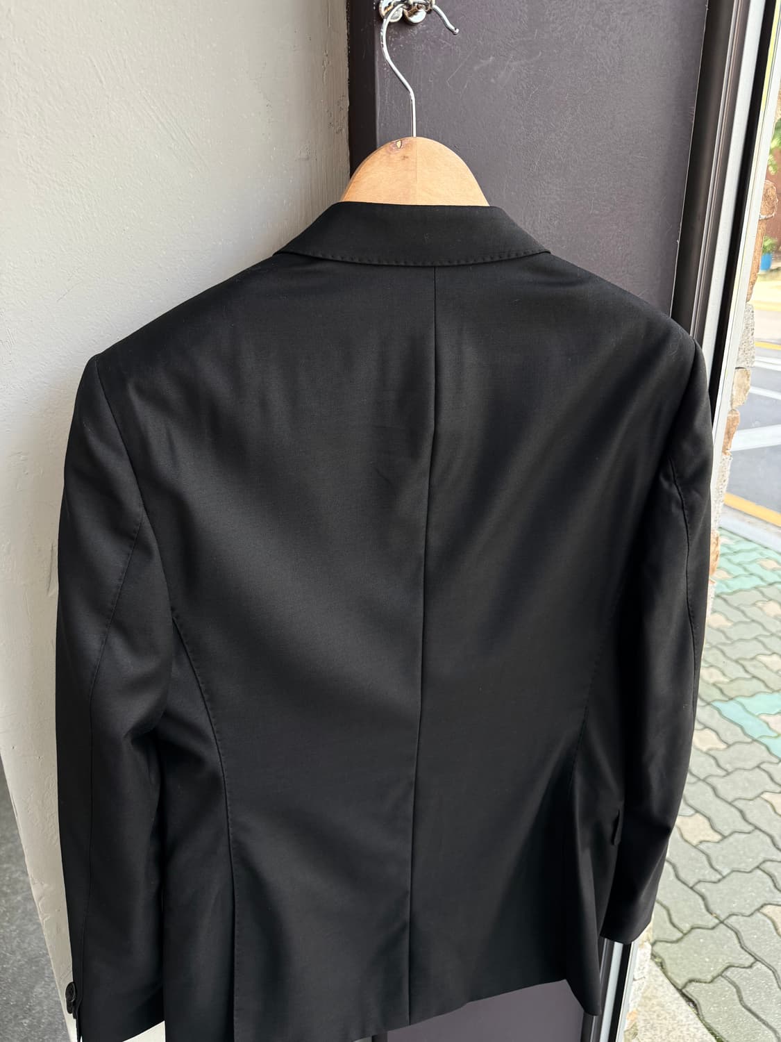 100/ 솔리드옴므 울 원버튼 블레이저 자켓 상품이미지8