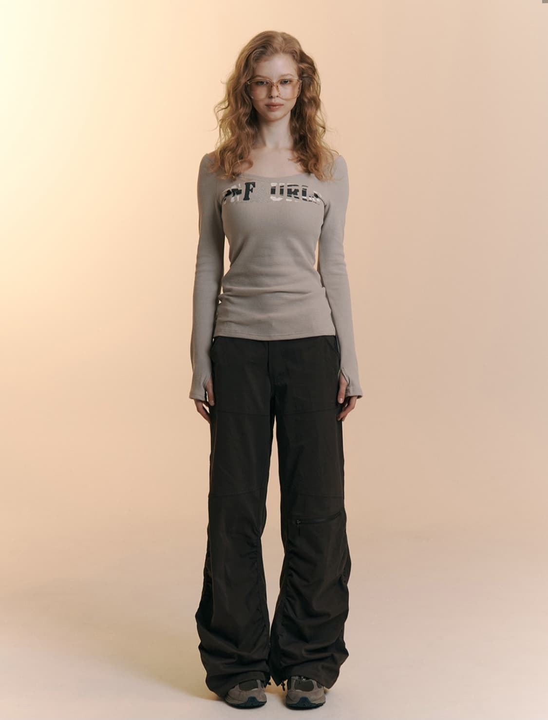 플리즈노팔로우 플노팔 줄스 롱슬리브탑 샌드 Jules top 상품이미지2