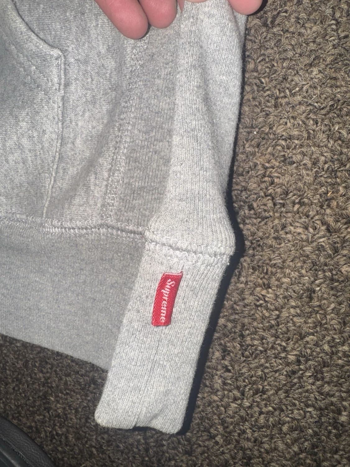 슈프림 크로스 박스 로고 후드 스웨트셔츠 헤더 그레이 상품이미지4