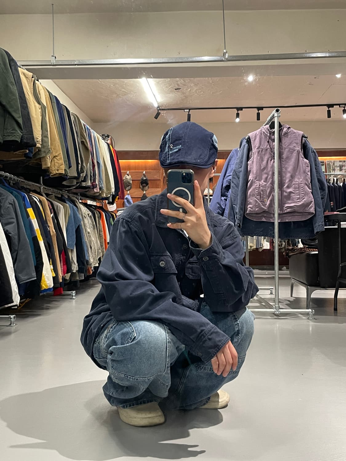 빈티지 워크 셔츠 (Navy)    상품이미지2