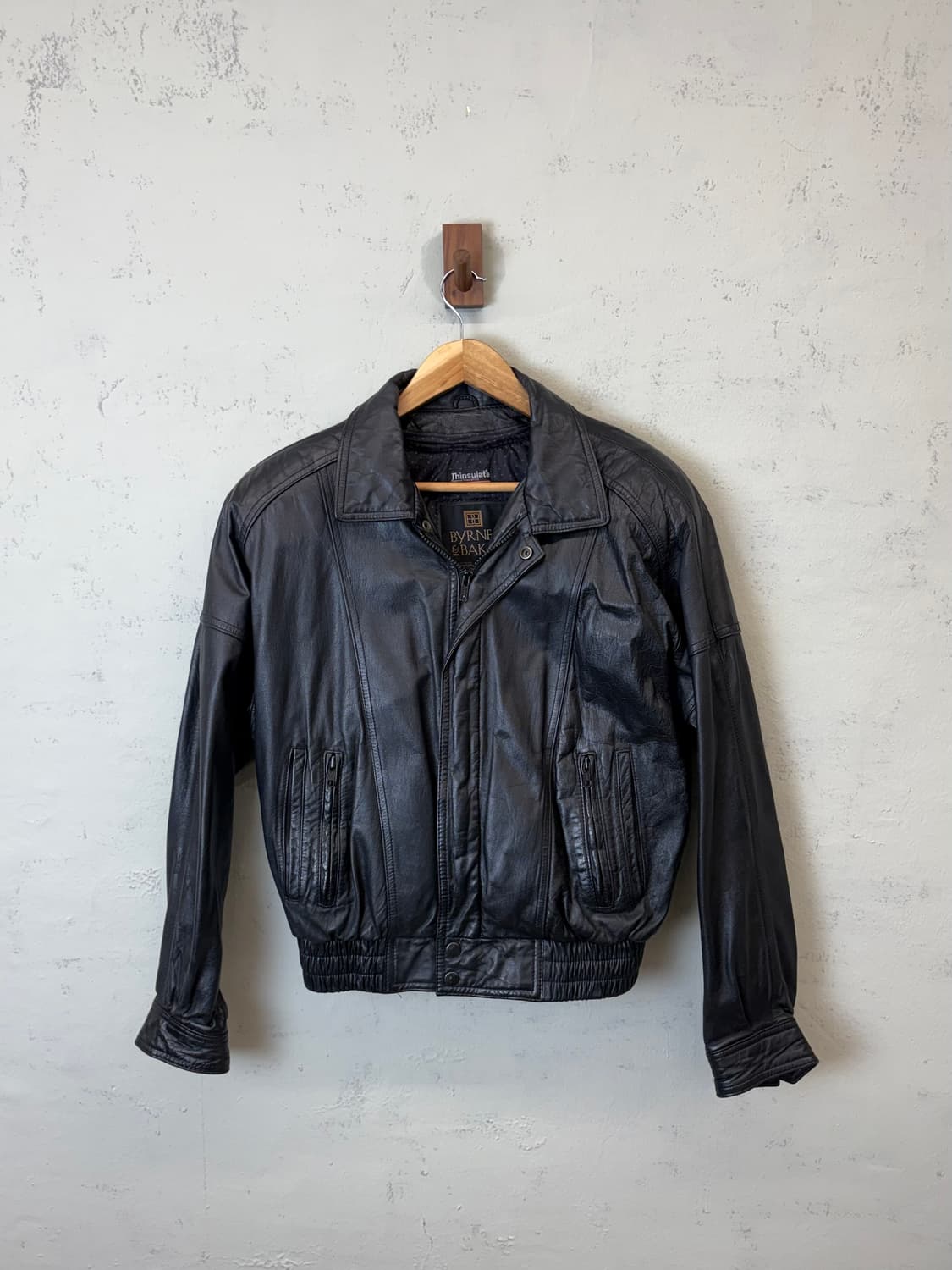 빈티지 리얼레더 신슐레이트 봄버 자켓 상품이미지1