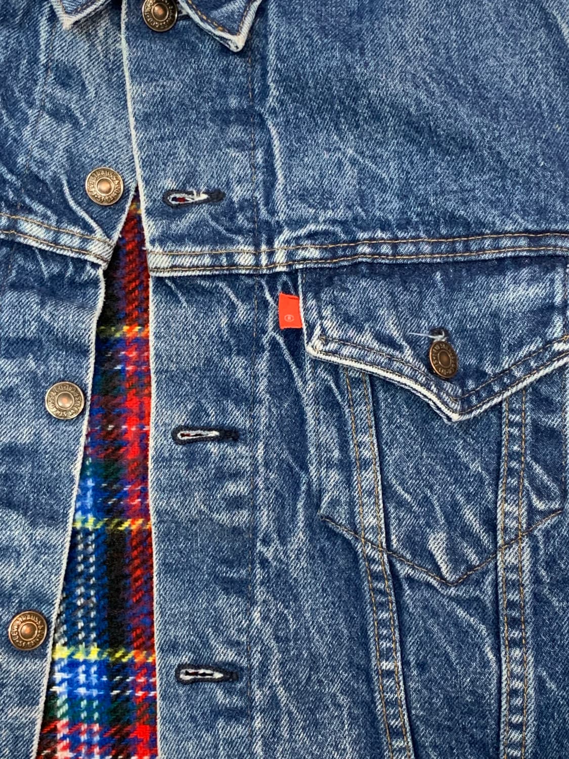 70s 리바이스 70505 블랭킷 라이닝 데님 트러커 자켓 상품이미지7