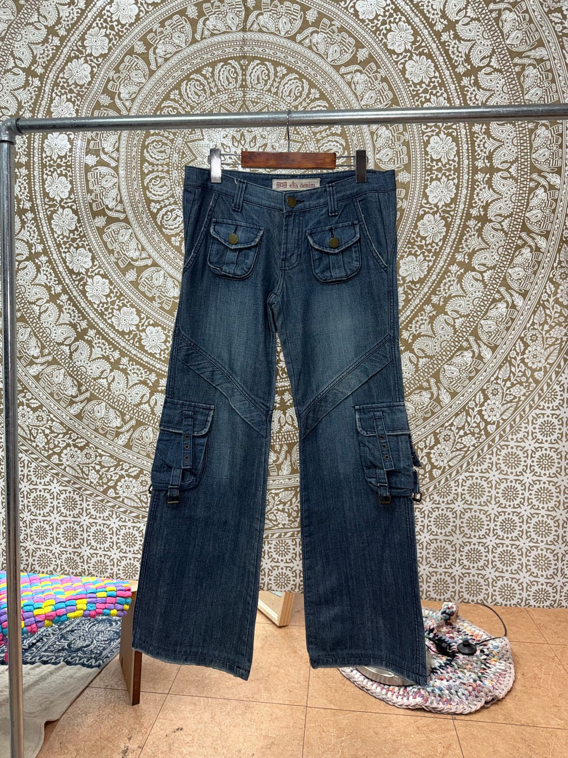 빈티지 여성 포켓 카고 데님팬츠  상품이미지3