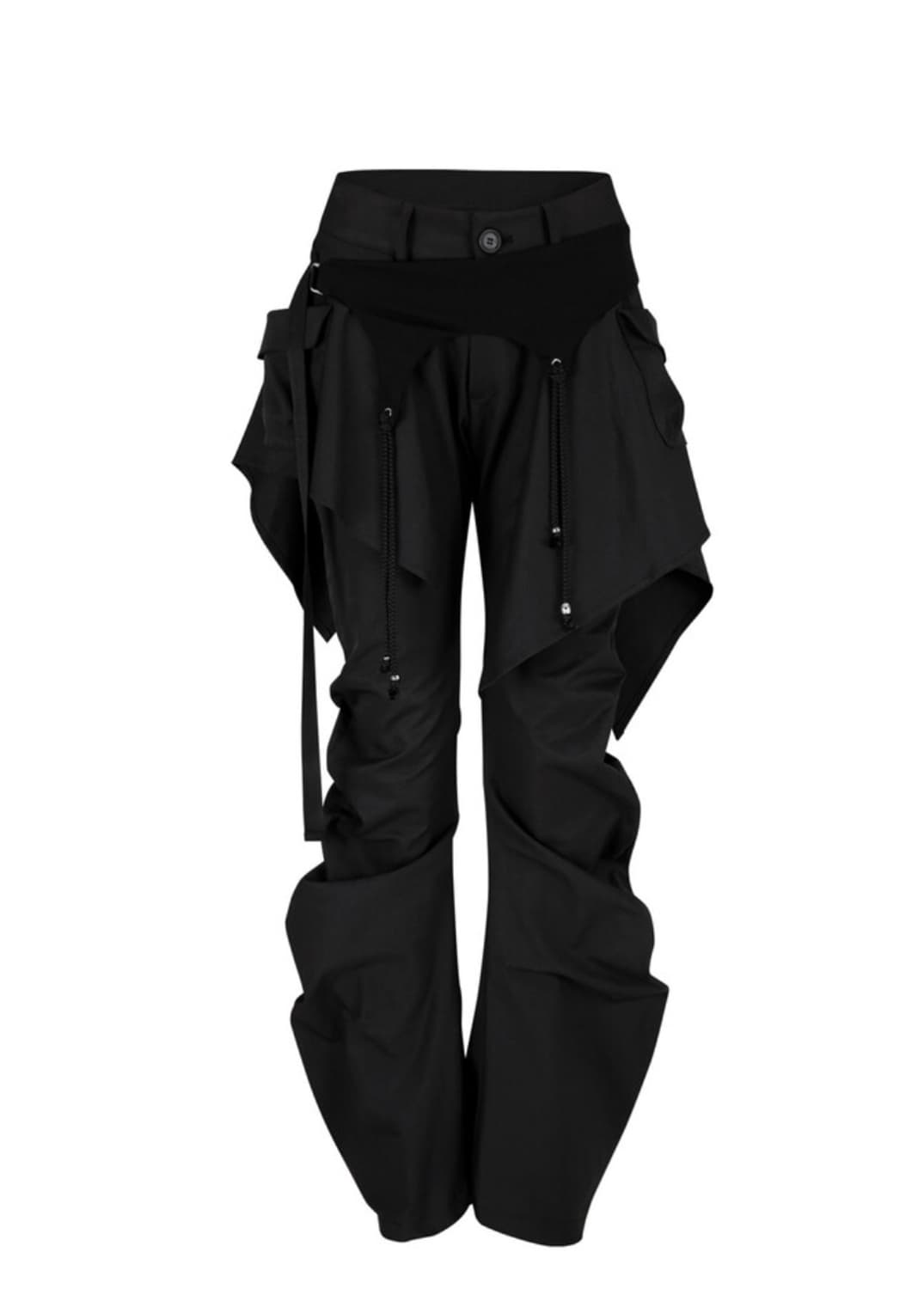 카시코 레이어드 스트랩 팬츠 블랙 M 상품이미지1