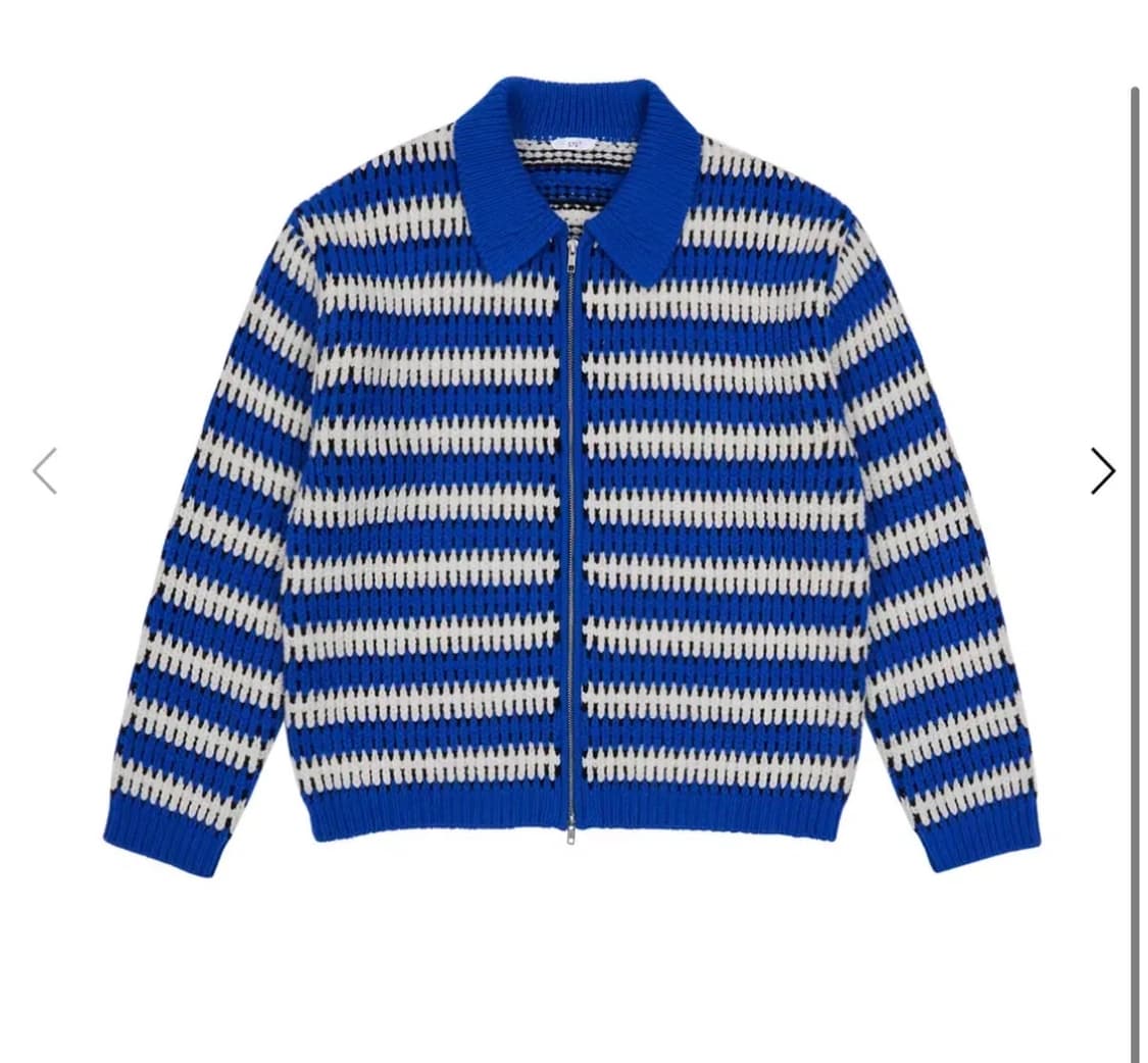 Stu 컬러집업 블루 니트(L) 상품이미지1