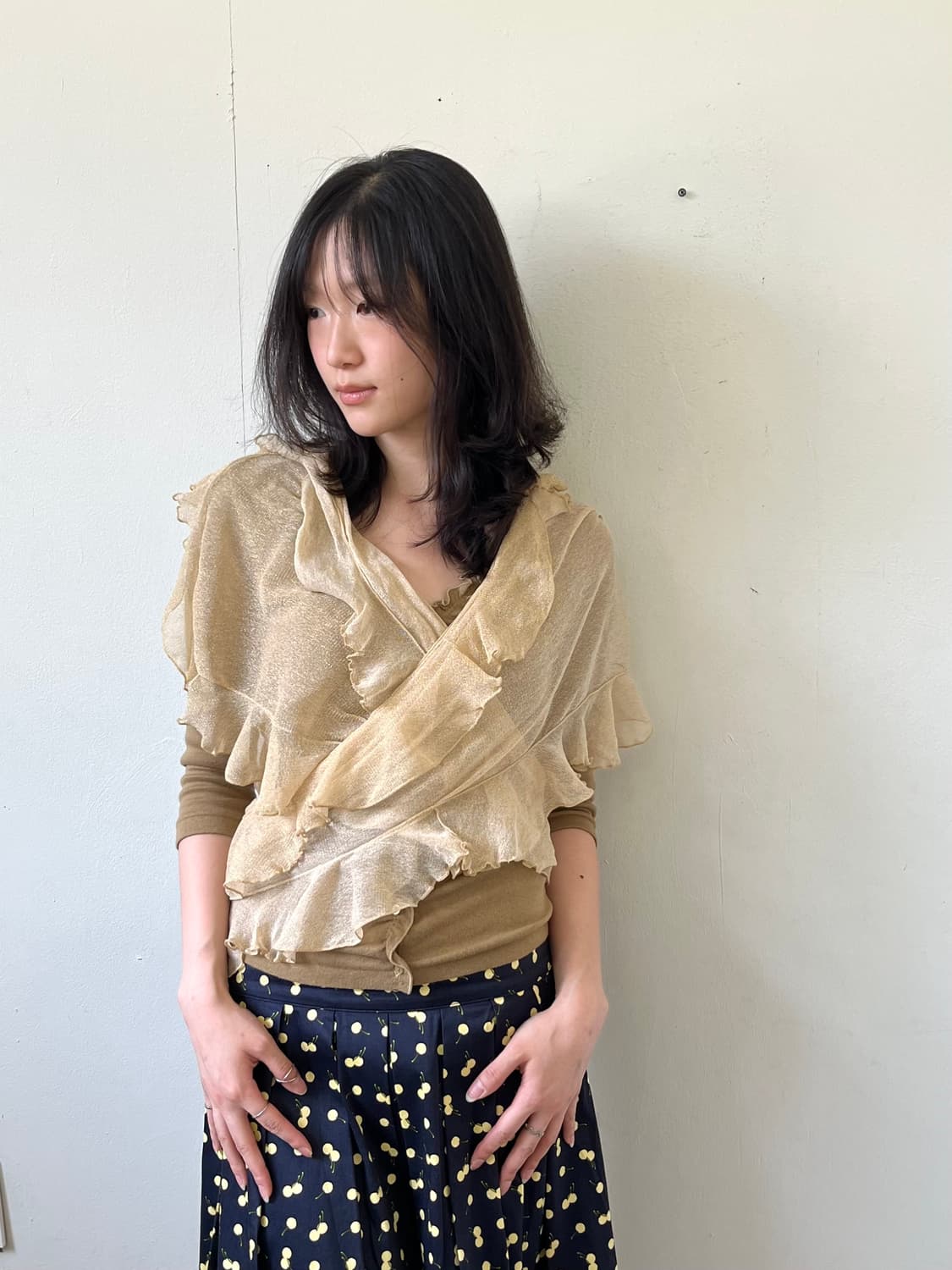 Japan vtg 프릴 머플러 상품이미지8