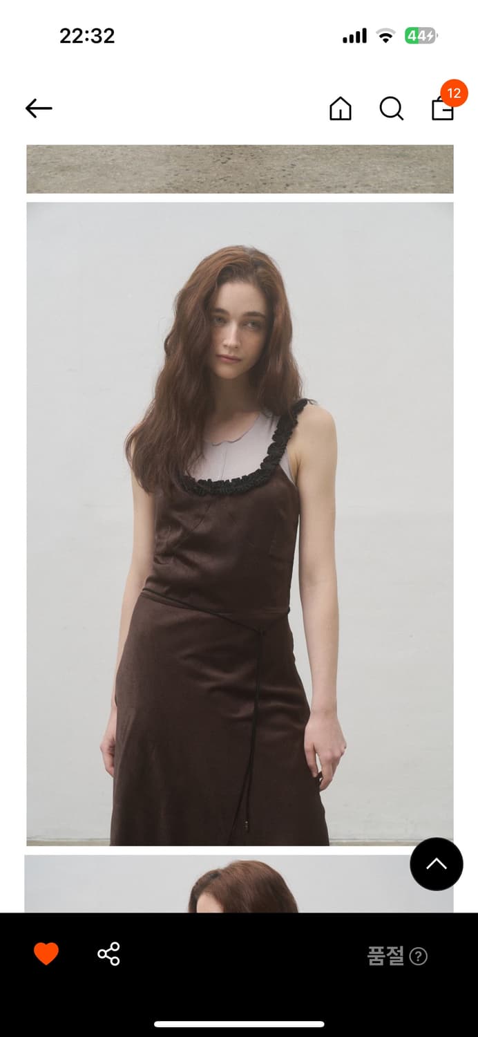 포에토 foeto rosie shirring dress (brown) 상품이미지1