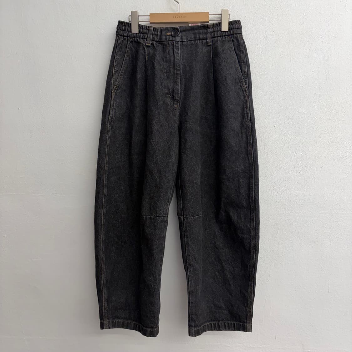 스튜디오 톰보이 블랙 데님 팬츠 67-92(S) 상품이미지1