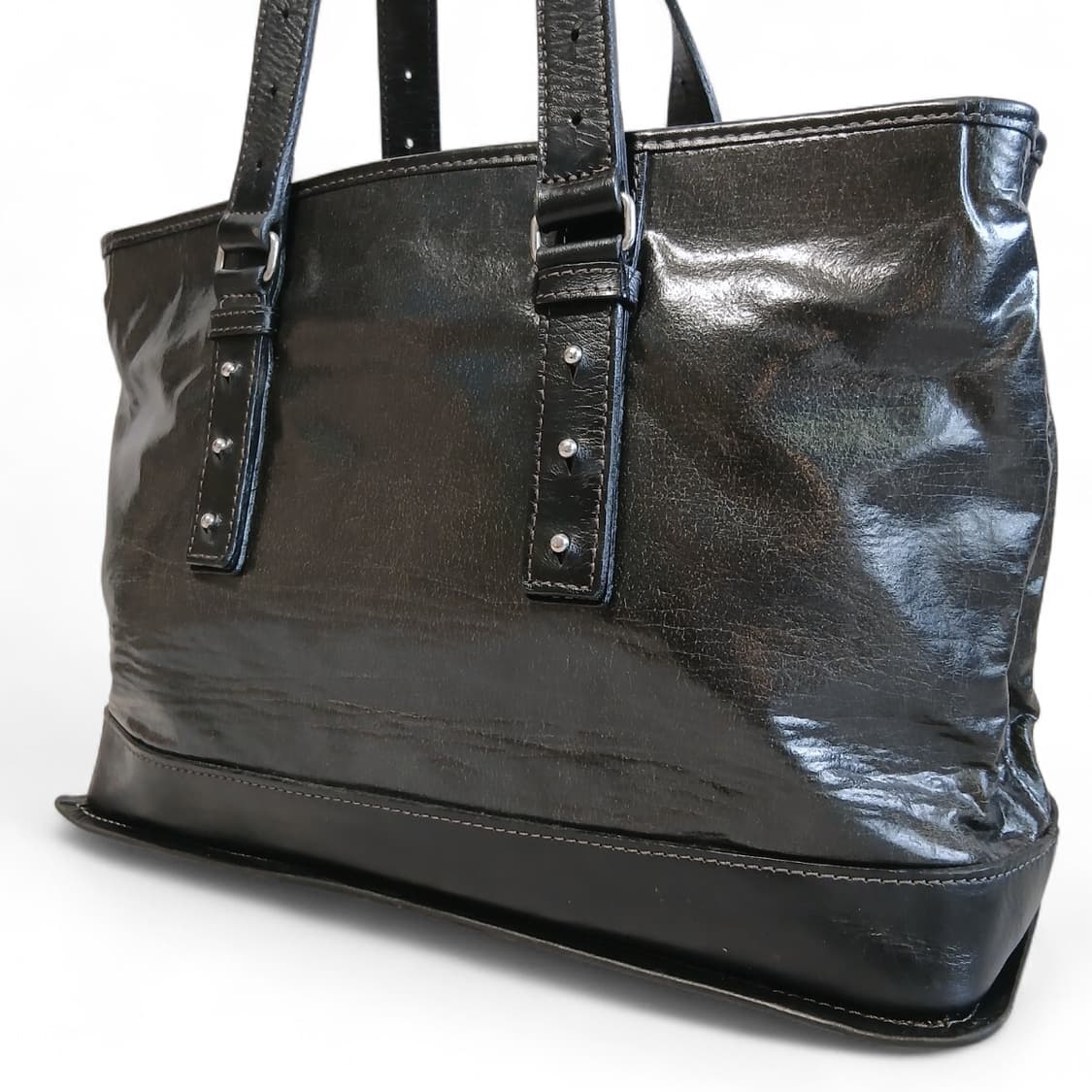 장폴고티에 버클 빈티지가공 레더 토트백y2k 상품이미지3