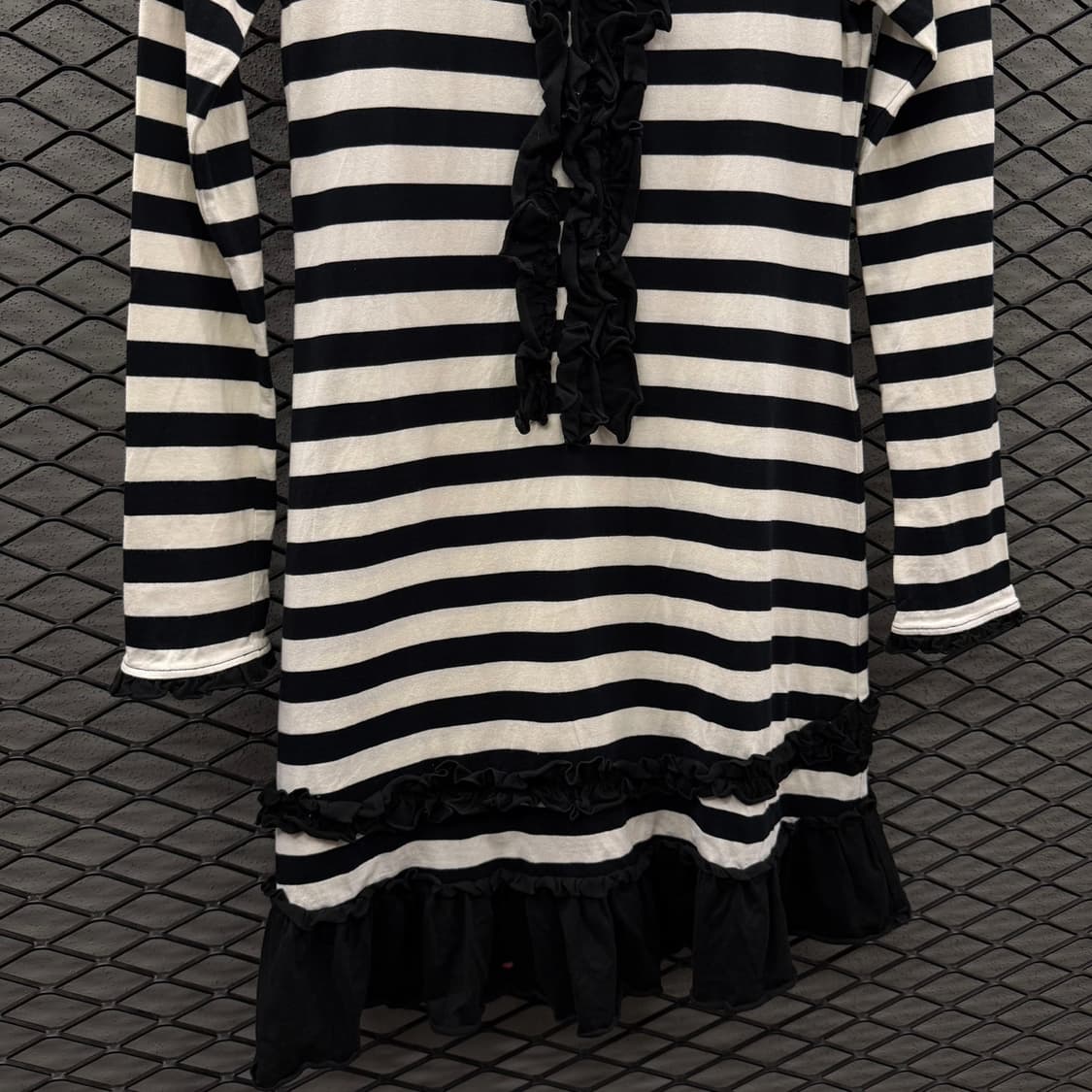 JPN VINTAGE 스트라이프 프릴 미니원피스 상품이미지5