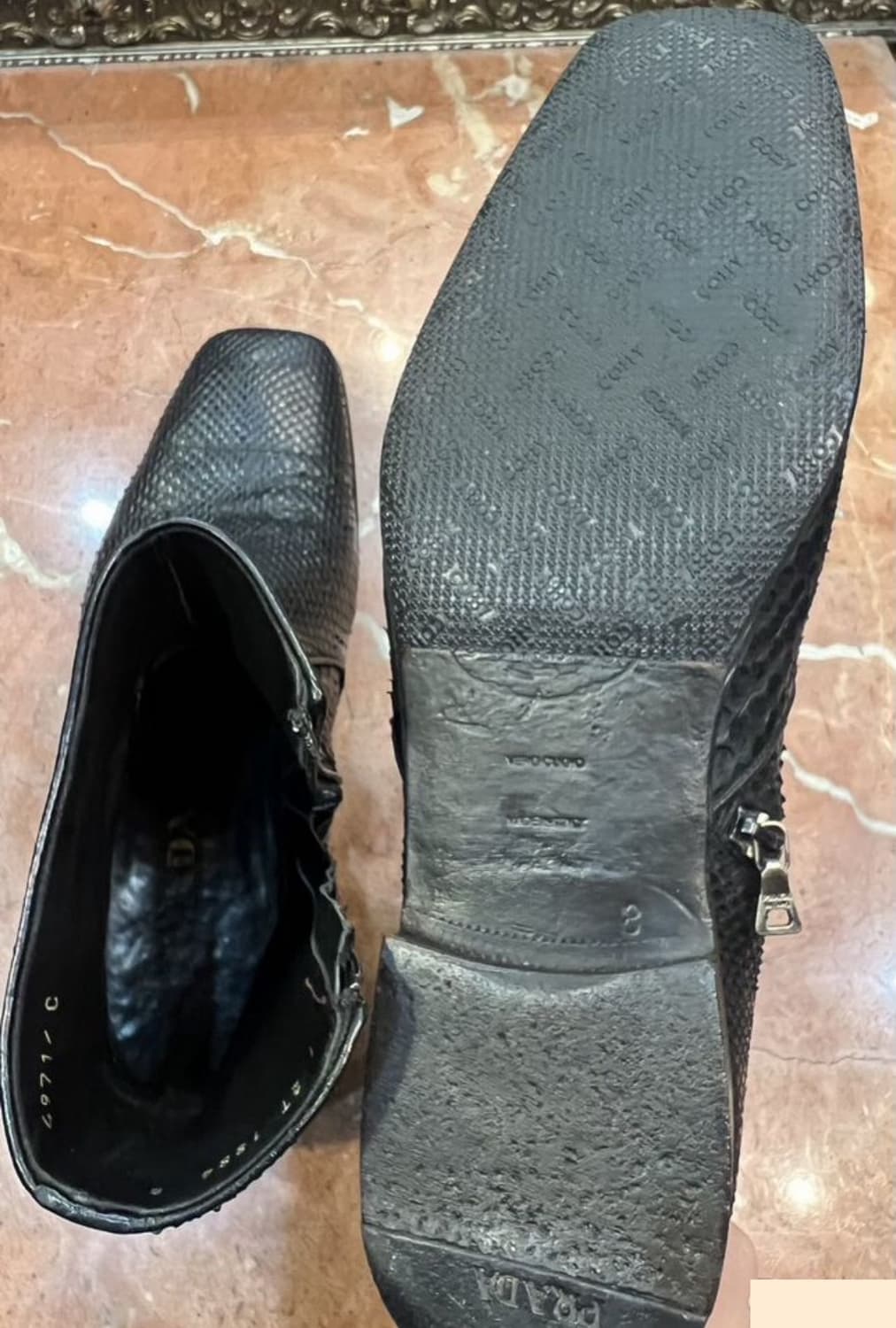 PRADA 프라다 사이드 집업 부츠(파이톤 스킨-뱀피)8 사이즈-해외발송 상품이미지4