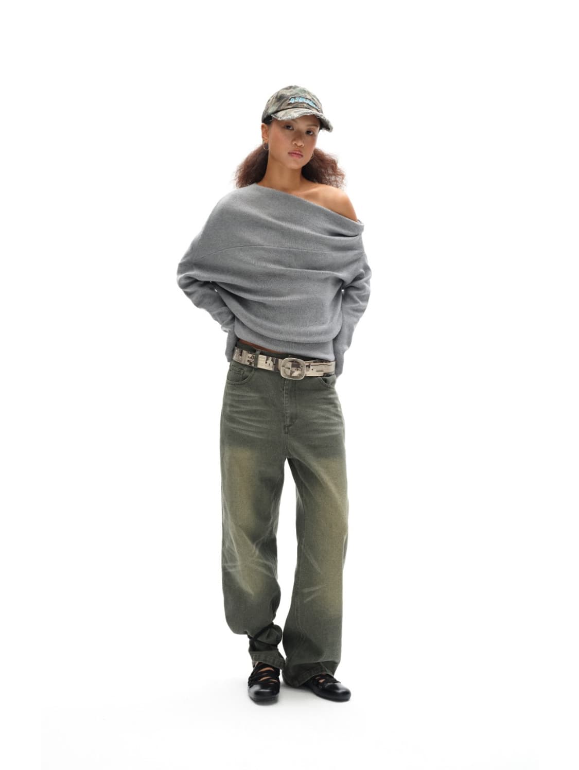 ONIMI 원-오프 숄더 니트 상품이미지3