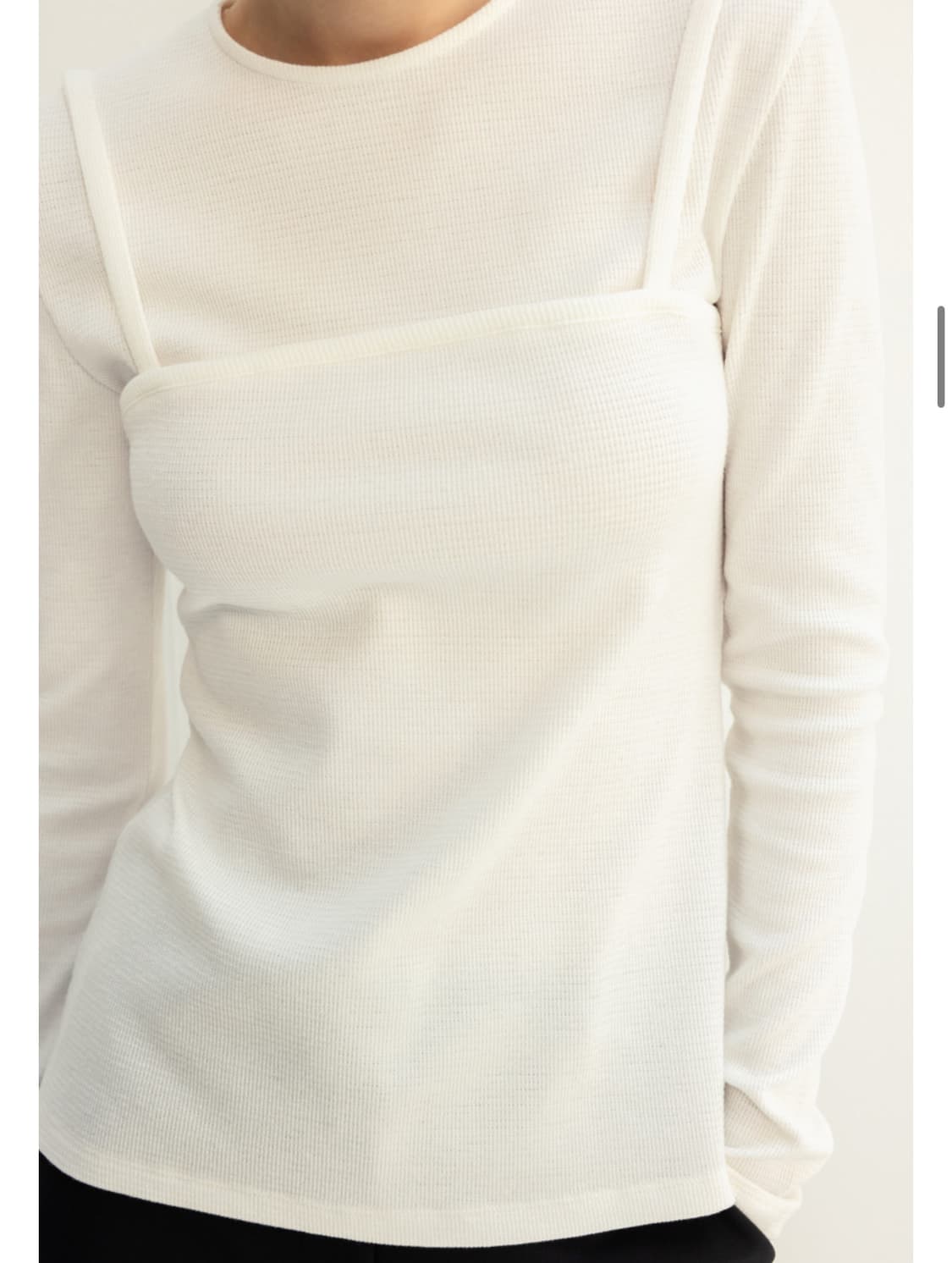 레이어드 뷔스티에 탑 화이트, 그레이 m 상품이미지6