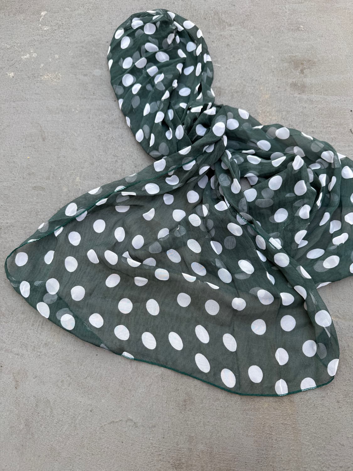 dot green scarf 도트 스카프 상품이미지2