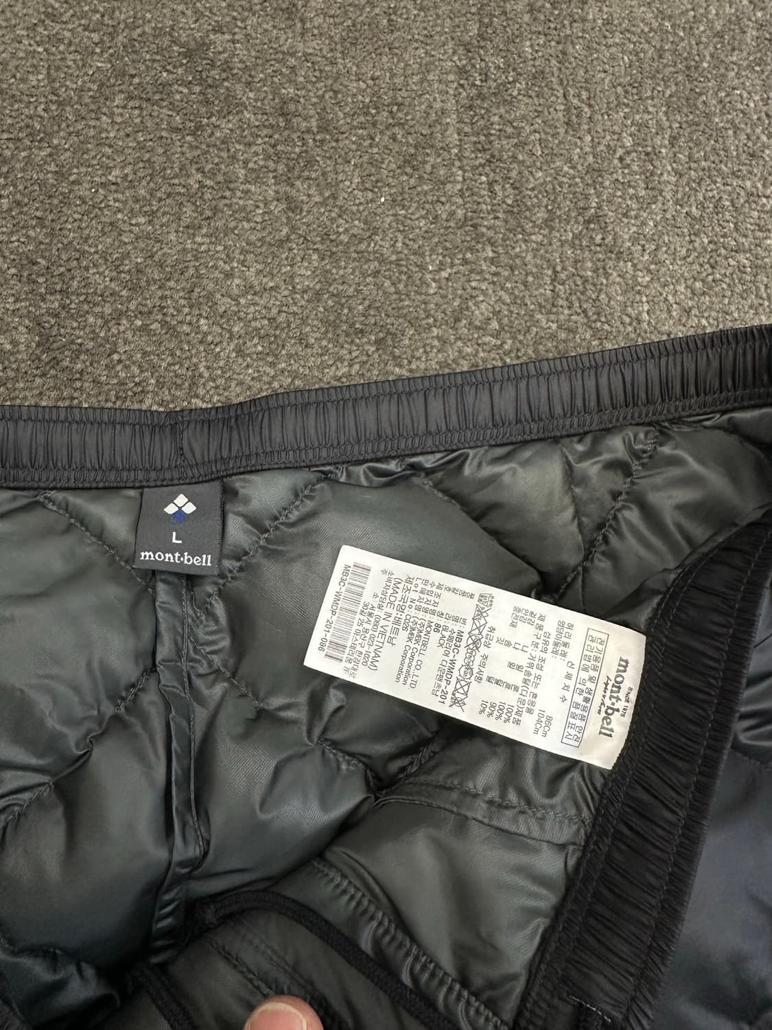  몽벨(Montbell) 슈페리어 다운 팬츠 블랙 L 사이즈 상품이미지7