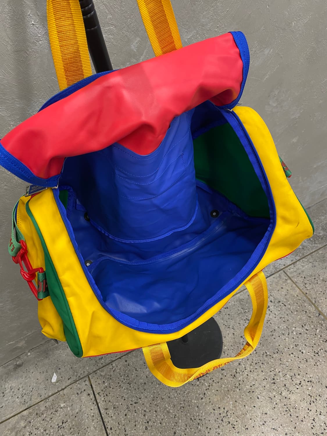 [44*30*26] 90s BENETTON 베네통 멀티컬러 더플백 상품이미지5