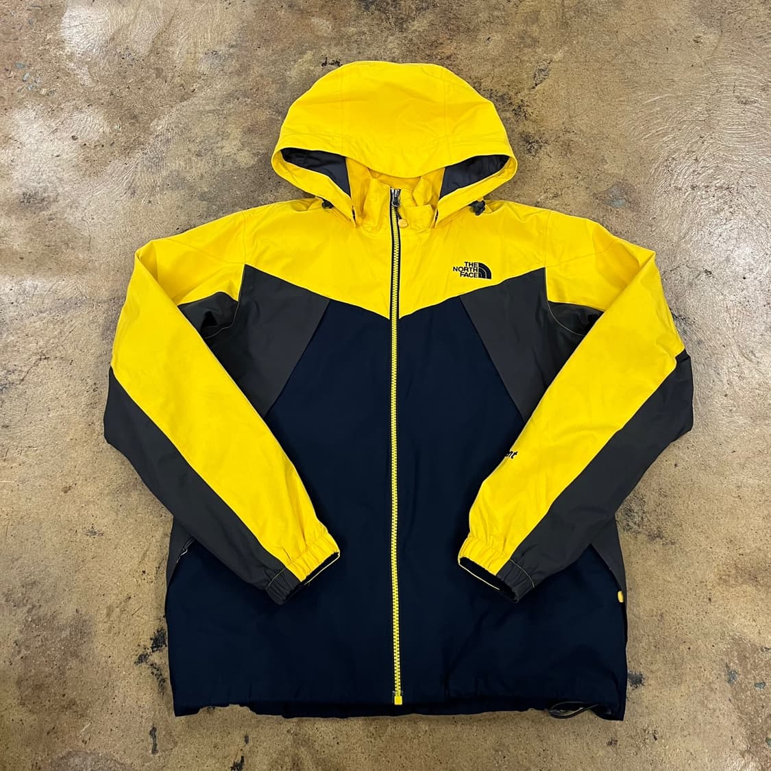 [정품/L] 노스페이스 옐로우 네이비 바람막이 후드 자켓 b17 상품이미지2
