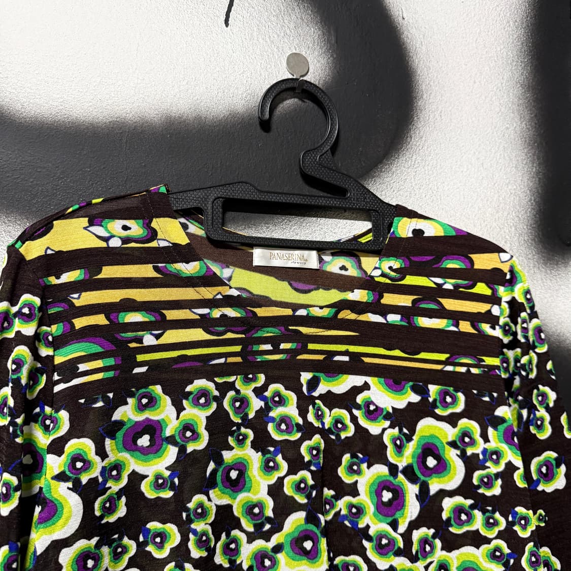 VTG 빈티지 모리하구미 플로럴 패턴 7부 블라우스 상품이미지3