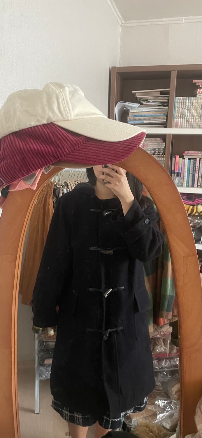 모리걸 빈티지 롱 후드 울 떡코 💙💚 상품이미지6