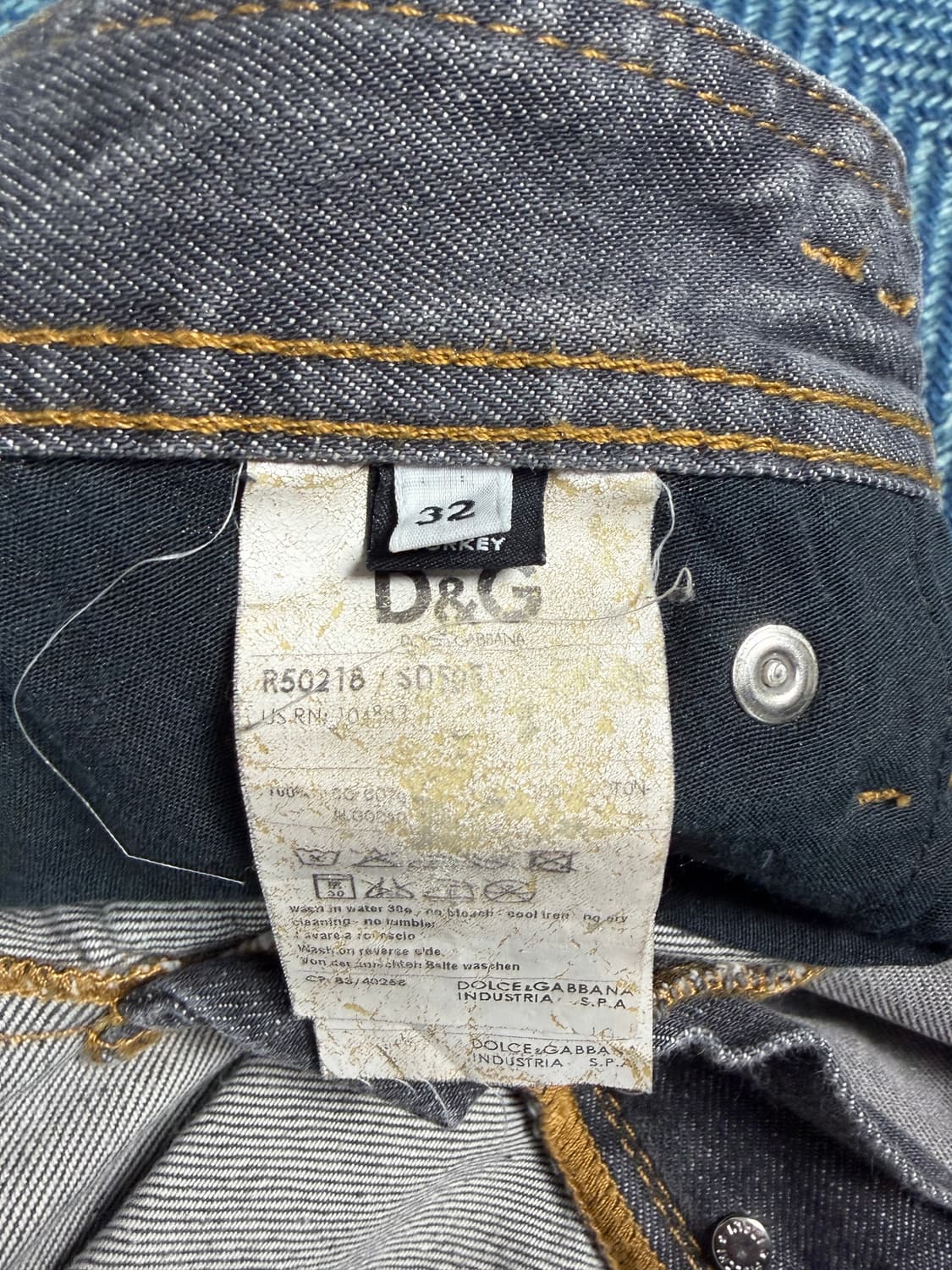 D&G 돌체앤가바나 'POWER' 라인 빈티지 워싱 그레이 데님 상품이미지4