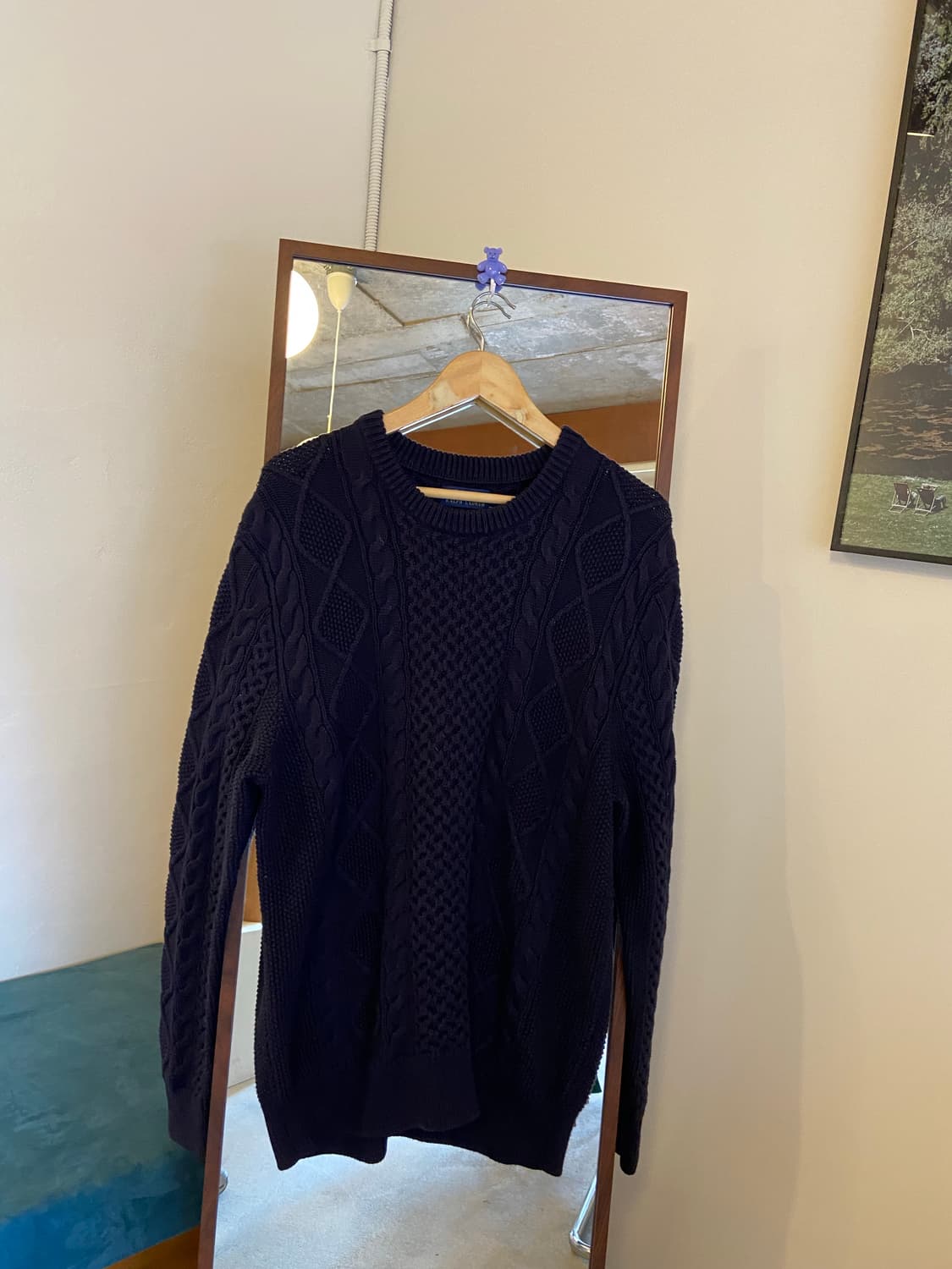 폴로 랄프로렌 네이비 케이블 니트 상품이미지1