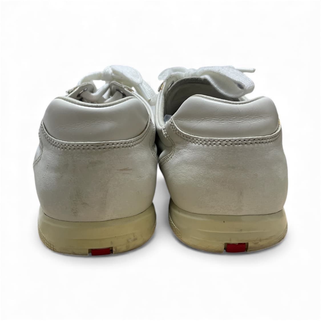 280) 프라다 레더 가죽 스니커즈 화이트 신발 상품이미지4