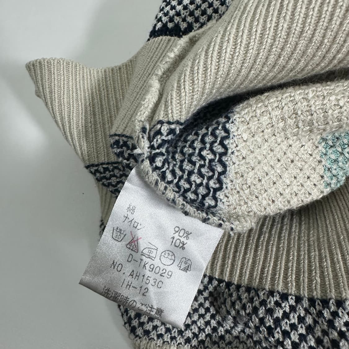 M 100 라코스테 단가라 루즈핏 라운드면니트 상품이미지5