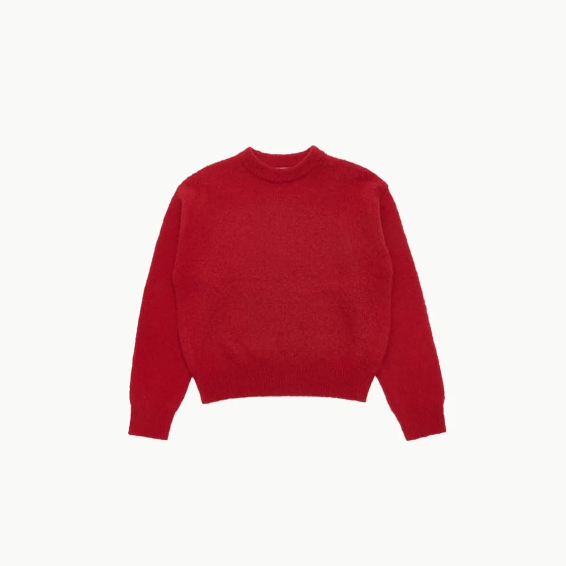 [새상품] 아모멘토 플러피 브러쉬드 롱슬리브 니트 (레드) 상품이미지1